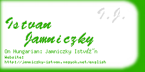 istvan jamniczky business card